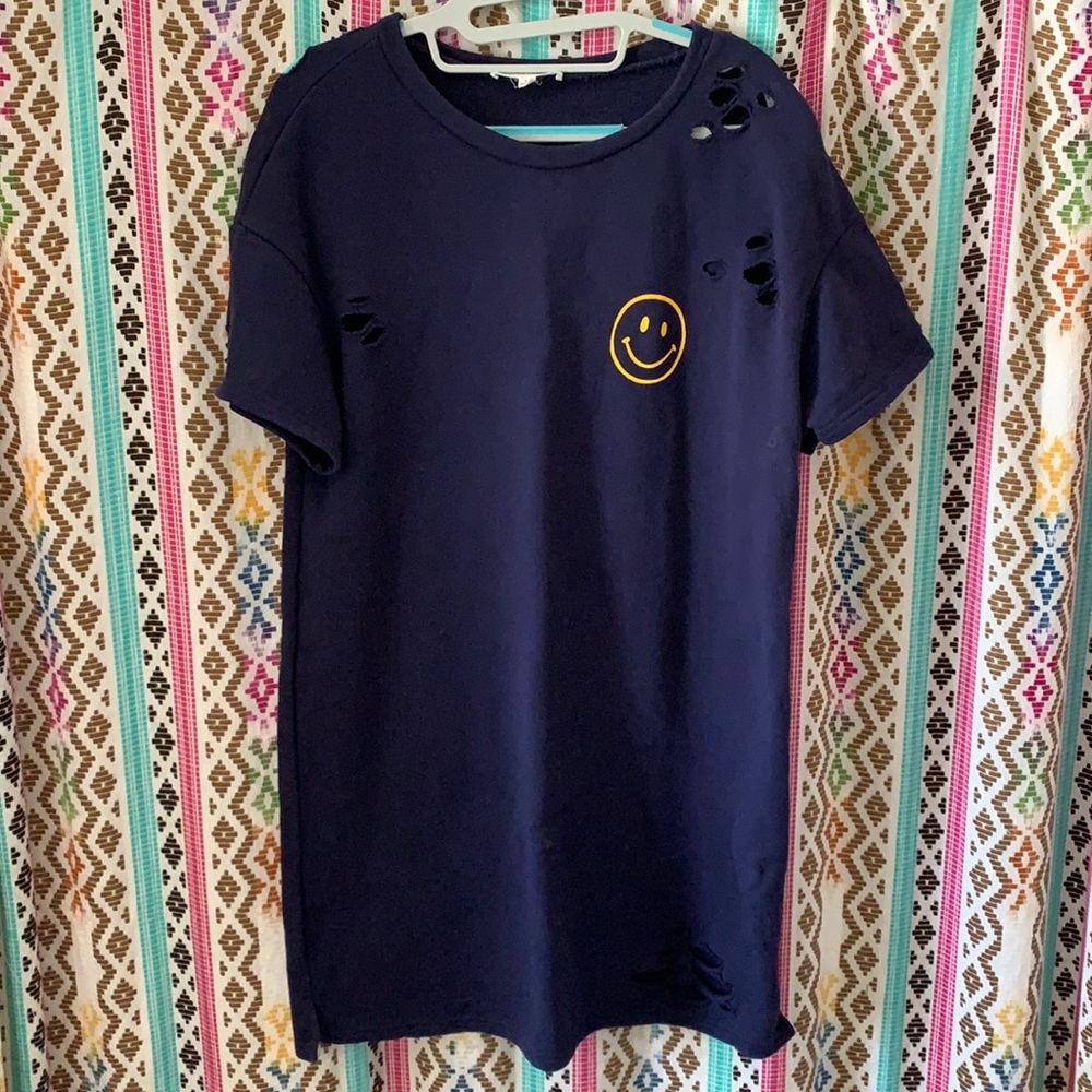 HONEY PUNCH HAVE A NICE DAY SWEATSHIRT DRESS M 🙂